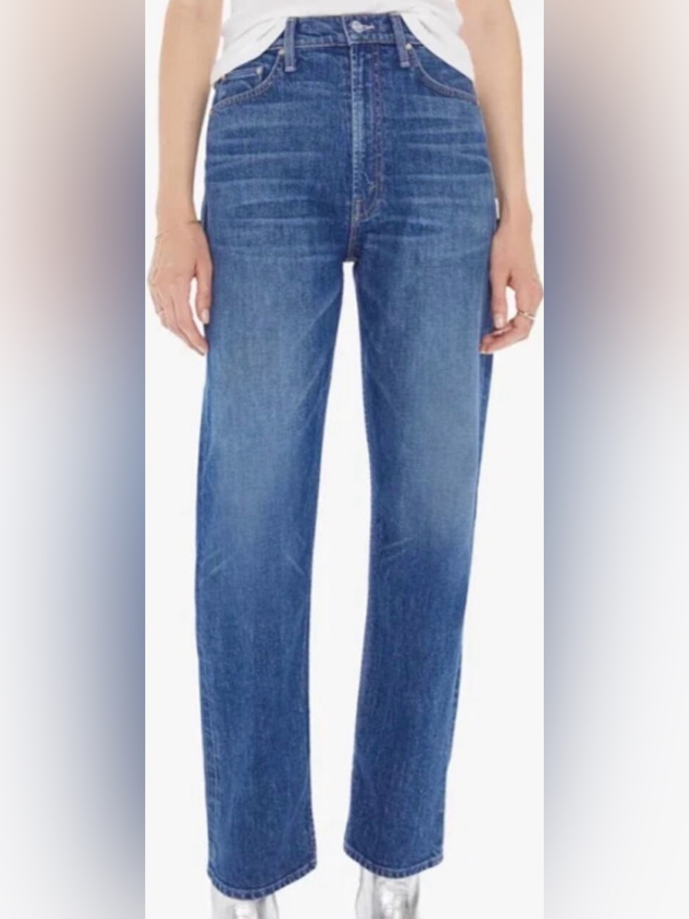 Mother Jeans The High Waisted Study Hover Straight Perfect Drug 26